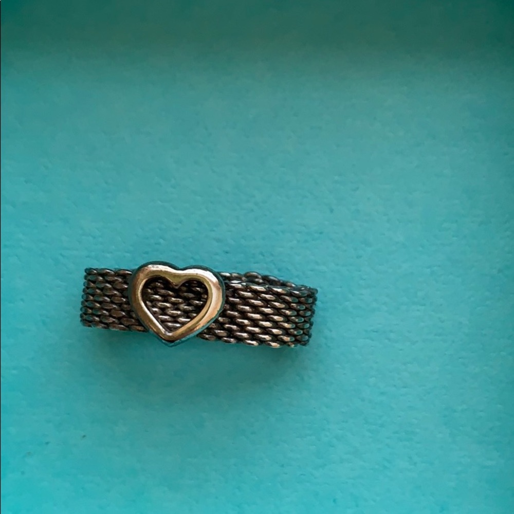Tiffany & Co. heart mesh ring